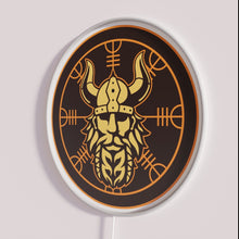 Charger l&#39;image dans la galerie, Vintage Nordic inspired Valhalla Viking Helm of Awe Neon Sign