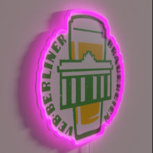 Charger l&#39;image dans la galerie, Vintage East Berlin Breweries Neon Sign with Vibrant RGB Accents