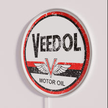 Charger l&#39;image dans la galerie, RGB Color-Changing Neon Sign with Customizable Veedol Oil Logo Design