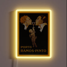 Charger l'image dans la galerie, Vintage advertisement poster of Porto Ramos Pinto with glowing neon accents