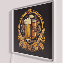 Charger l&#39;image dans la galerie, Retro bar decor, vintage beer sign with colorful RGB lighting