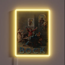 Charger l&#39;image dans la galerie, Vintage German-style Bock beer advertisement featuring traditional Bavarian aesthetic elements.