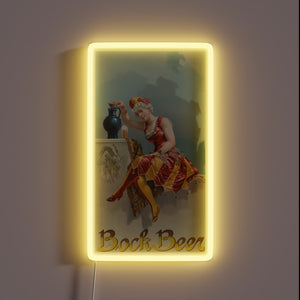 Vintage advertisement art poster for Bock Beer from 1890 era.