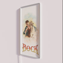 Charger l&#39;image dans la galerie, Vintage Artisanal Bock Beer Sign in Retro Neon Style Illumination.