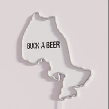 Charger l&#39;image dans la galerie, Vintage Ontario Canada Beer Map Sign with Retro Colorful Glow