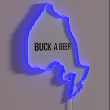 Charger l&#39;image dans la galerie, Vintage Ontario Beer Route Map Sign in Fun Neon Lights