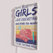 Charger l&#39;image dans la galerie, Retro Vibes Neon Sign for Crochet Enthusiasts with Dark Humor Theme