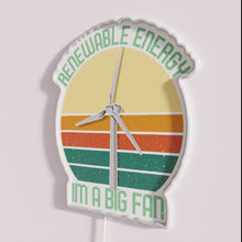 Charger l&#39;image dans la galerie, Vintage Eco-Friendly Earth Day Renewable Energy Sign in Vibrant RGB Neon