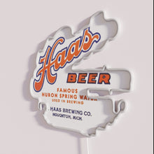 Charger l&#39;image dans la galerie, Vintage Haas Beer Sign from Haas Brewing Company Haughton Michigan