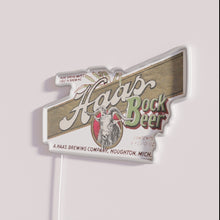 Charger l&#39;image dans la galerie, Retro Haas Bock beer sign, vintage beer bar decoration, nostalgic charm