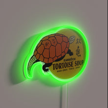 Charger l&#39;image dans la galerie, Vintage Japanese Restaurant Decor: Handcrafted RGB Neon Tortoise Soup Sign