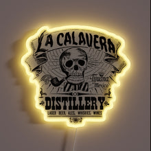 Charger l&#39;image dans la galerie, Authentic Handcrafted Artisanal Vintage Distillery Sign with Vibrant RGB Neon Lights