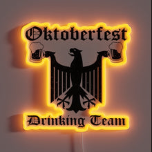 Charger l&#39;image dans la galerie, Cheerful retro LED neon sign featuring Oktoberfest drinking team colors