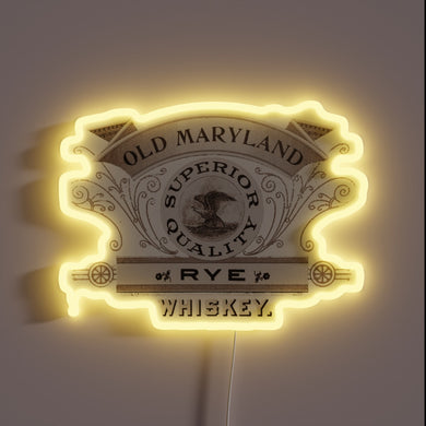 Retro Vibes Emerge with Vintage Old Maryland Rye Whiskey Sign