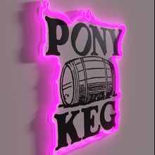 Charger l&#39;image dans la galerie, Retro vintage pony keg bar pub decor illuminated sign glow.