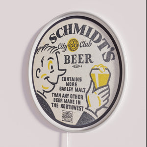 Retro styled RGB neon light for vintage Minnesota beer enthusiast decor