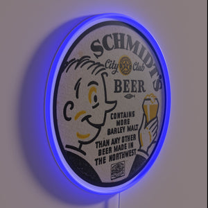 Vintage neon beer advertisement from the Jacob Schmidt Brewing Company