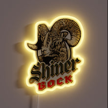 Charger l&#39;image dans la galerie, Retro Style Shiner Bock Beer Sign with Vibrant Neon Accents