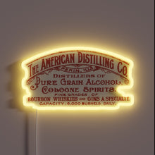Charger l&#39;image dans la galerie, Retro styled illuminated sign featuring Pekin&#39;s iconic distillery heritage legacy.