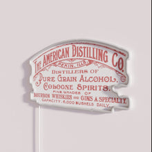 Charger l&#39;image dans la galerie, Vintage The American Distilling Co Pekin Illinois Classic Neon Sign Accents