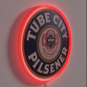 Vintage style neon sign for Tube City Brewing Co. McKeesport