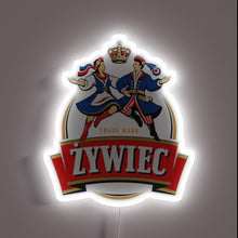 Charger l&#39;image dans la galerie, Vintage Polish beer brand logo retro lit decorative wall sign