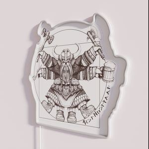 Vibrant Vitruvian Dwarf LED Neon Sign in Color Changing RGB