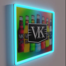 Charger l&#39;image dans la galerie, Neon lit bar sign in bold RGB vodka flavors.