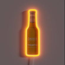 Charger l&#39;image dans la galerie, A bright neon tribute to Vodka Cruiser Pineapple — this glowing bottle design brings tropical vibes and party energy to any space.