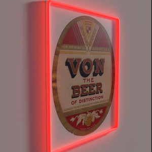 Von Sign - Luxury Beer Sign with RGB Neon Accent