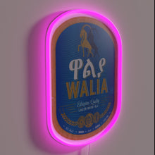Charger l&#39;image dans la galerie, Retro Ethiopian beer bar decor with vibrant RGB neon lights