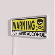 Charger l&#39;image dans la galerie, Vibrant Bar Decor Neon Sign Warning Contains Alcohol RGB Light
