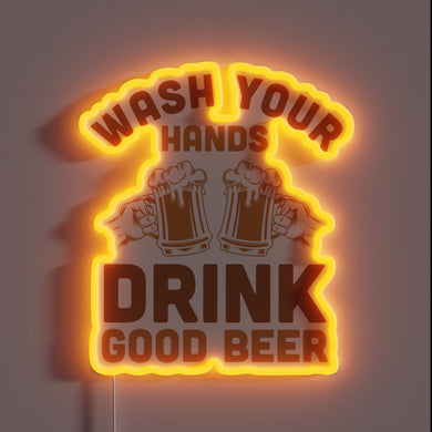 RGB LED Sign: Hygiene Meets Hops in Bold Colorful Display