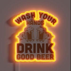 RGB LED Sign: Hygiene Meets Hops in Bold Colorful Display