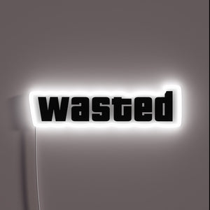 Vibrant, glowing neon sign with wasted RGB LED lighting display.