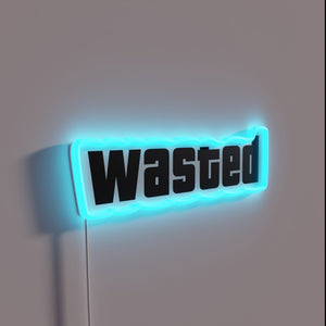 Vibrant RGB neon warning light indicating careless energy consumption at home.