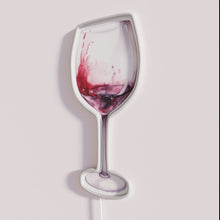 Charger l&#39;image dans la galerie, Vibrant RGB Neon Wine Sign with Glass and Wine Drawing Design