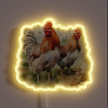 Charger l&#39;image dans la galerie, Vintage farmhouse charm in bright RGB neon watercolor design.