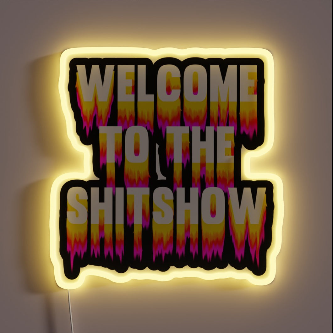 Vibrant neon sign for those embracing chaos and eccentricity freely