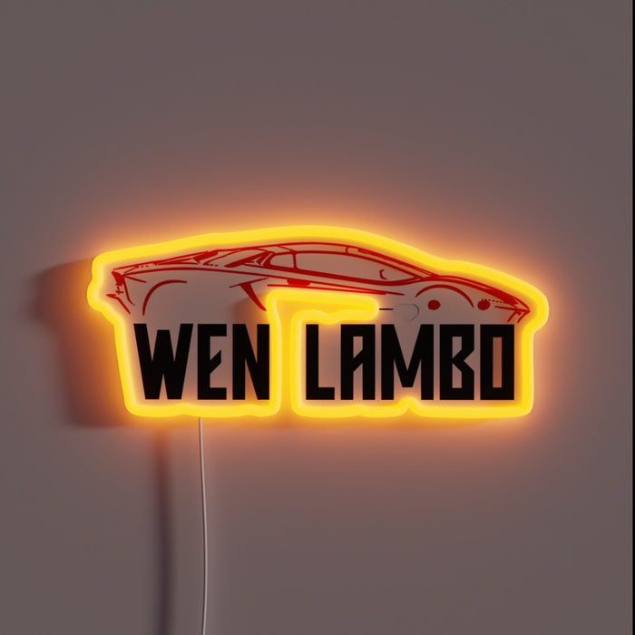 Customizable Wen Lambo RGB Neon Sign with Bright Colorful Accents