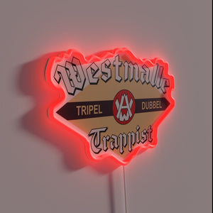 Westmalle Trappist Belgian Beer Authenticity Guaranteed RGB Illuminated Neon Sign