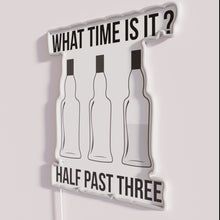 Charger l&#39;image dans la galerie, Colorful Neon Half Past Three Time Display Wall Art Sign