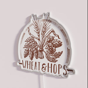 Brewery theme decorative RGB LED neon sign with wheat hops
