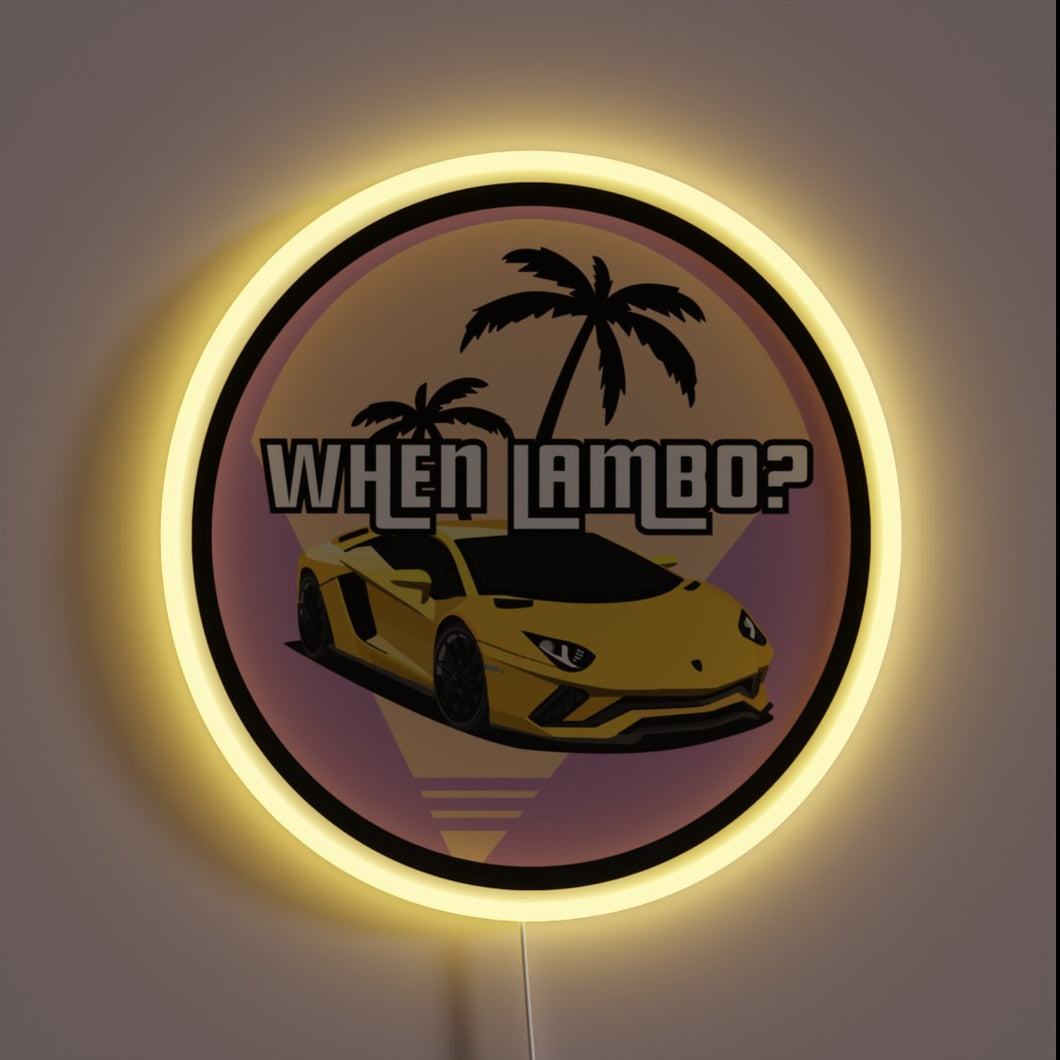 Luxurious Lambo-inspired RGB neon light for ultimate gaming ambiance decoration