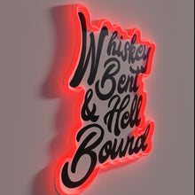 Charger l&#39;image dans la galerie, Whiskey-fueled rebellion illuminated by vibrant RGB neon lighting ambiance.
