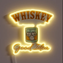 Charger l&#39;image dans la galerie, Quote Your Whiskey Love with Vibrant RGB Neon Sign Illumination