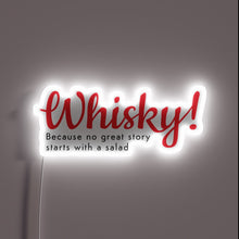 Charger l&#39;image dans la galerie, Whiskey Sign for Bar Decor with Neon RGB Lighting Effect
