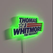 Charger l&#39;image dans la galerie, Whitmore for President Neon Sign with Vibrant RGB Color Accents