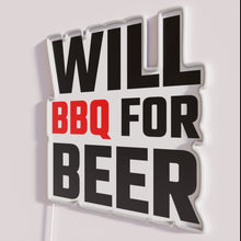 Charger l&#39;image dans la galerie, Neon BBQ Bar Sign for Beer Lovers Kitchen Decor Gift