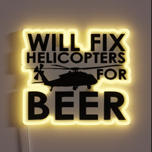 Charger l&#39;image dans la galerie, Helicopter Mechanic Services: Beer Fuelled Repairs in Neon Glory